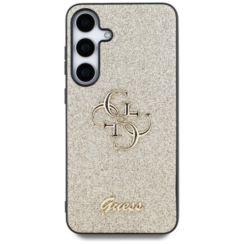 Etui Guess Fixed Glitter Big 4G Metal Logo do Samsung Galaxy S25 Plus złoty
