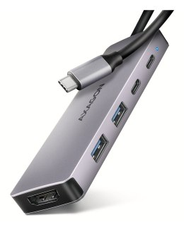 Axagon HMC-5H60 stacja dokująca Przewodowa USB 3.2 Gen 1 (3.1 Gen 1) Type-C Szary