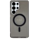 Etui Guess Rhinestones Printed Classic Logo MagSafe Samsung Galaxy S25 Ultra czarny