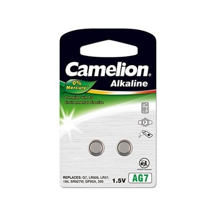 Camelion | AG7/LR57/LR926/395 | Alkaliczna bateria guzikowa | 2 szt.