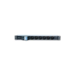 Listwa zasilająca Rack 19 cali 1U 250V/16A 6xSCHUKO, 3m