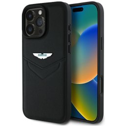 Etui Aston Martin HC Leather Victory Design do iPhone 16 Pro Max czarny