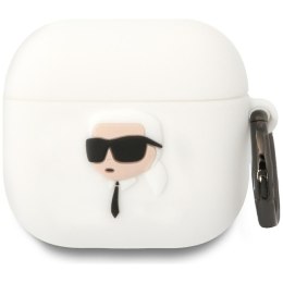 Etui Karl Lagerfeld 3D Silicone NFT do AirPods 4 biały