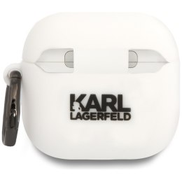 Etui Karl Lagerfeld 3D Silicone NFT do AirPods 4 biały