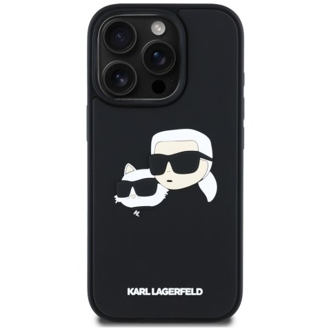Etui Karl Lagerfeld HC 3D Rubber Double Heads do iPhone 16 Pro Max czarny