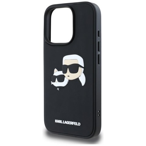 Etui Karl Lagerfeld HC 3D Rubber Double Heads do iPhone 16 Pro Max czarny
