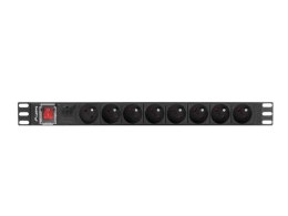 Listwa zasilająca rack PDU 19 cali 1U 16A 8X 230V PL 2 czarna