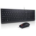 Lenovo | Black | Essential | Essential Wired Keyboard and Mouse Combo - Litewski | Zestaw klawiatura i mysz | Przewodowy | PL/LT