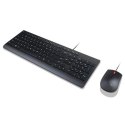 Lenovo | Black | Essential | Essential Wired Keyboard and Mouse Combo - Litewski | Zestaw klawiatura i mysz | Przewodowy | PL/LT