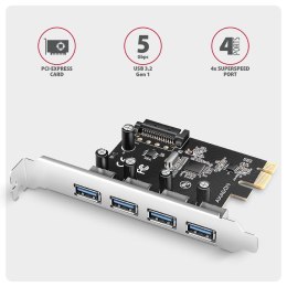 Kontroler PCIe 4x USB 3.2 Gen 1 Axagon PCEU-430RS