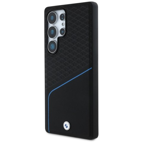 Etui BMW Leather Textured and Smooth MagSafe do Samsung Galaxy S25 Ultra czarny