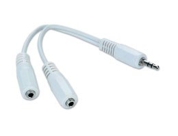 Adapter stereo mini Jack 3,5 mm na 2x 3,5 mm Gembird CCA-415W (0,1 m)