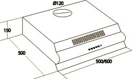 Okap szafkowy (wkład) AKPO WK-7 P 3050 Szary