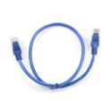 Kabel sieciowy UTP Gembird PP12-0.25M/B kat. 5e, Patch cord RJ-45 (0,25 m)