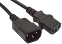 Kabel zasilający, przedłużający IEC 320 C13/C14 z certyfikatem VDE Gembird PC-189-VDE (1,8 m)