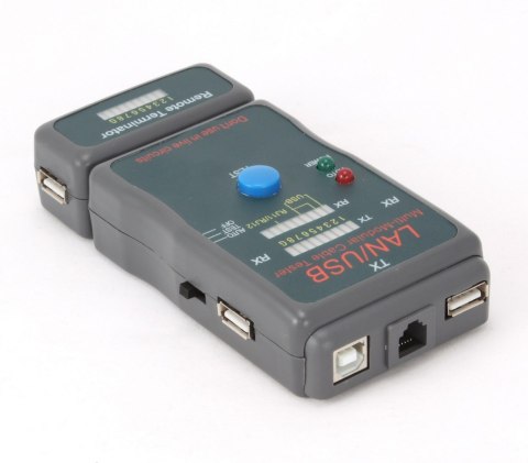Tester kabli RJ-45, RJ-11, UTP, STP, USB AA/AB Gembird NCT-2