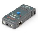 Tester kabli RJ-45, RJ-11, UTP, STP, USB AA/AB Gembird NCT-2