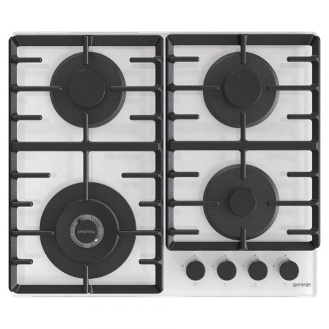 Gorenje | GTW642SYW | Płyta grzewcza | Gaz na szkle | Liczba palników/stref grzewczych 4 | Pokrętła | Biały