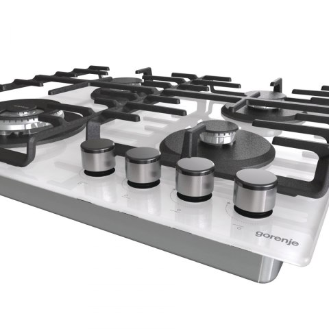 Gorenje | GTW642SYW | Płyta grzewcza | Gaz na szkle | Liczba palników/stref grzewczych 4 | Pokrętła | Biały