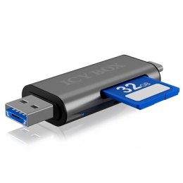 Icy box IB-CR200-C SD/MicroSD (TF) USB 2.0 card reader with Type-C and -A to micro USB (OTG) interface, anthracite Raidsonic |