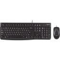 Logitech MK120, zestaw klawiatura z przewodową myszą optyczną, US, klasyczna, przewodowa (USB), czarna