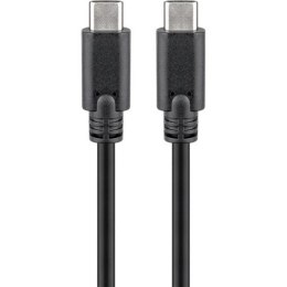 Goobay | Kabel USB-C | Męski | 24-pinowy USB-C | Męski | Czarny | 24-pinowy USB-C | 1 m