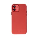 Etui ze skóry ekologicznej DO IPHONE 12 / DO IPHONE 12 Pro (czerwony)