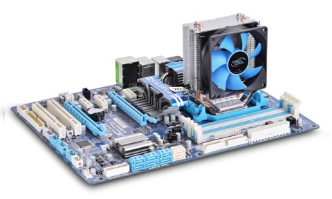 Uniwersalny cooler Deepcool "Ice Edge Mini FS", 2 rurki cieplne, Intel Socket LGA1156 /1155/ 775 i AMD Socket FM1/AM3+/AM3/AM2+/