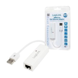 Adapter sieciowy Logilink | Fast Ethernet | USB 2.0 | Gwarancja 24 miesiące