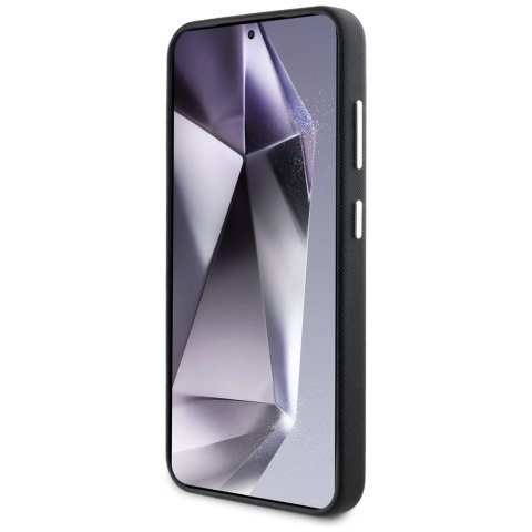 Etui Karl Lagerfeld Saffiano Full Wrapped Elongated Metal Logo MagSafe do Samsung Galaxy S25+ czarny