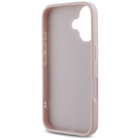 Guess GUHCP16SPSQSQSP iPhone 16 6.1" różówy/pink hardcase Quiled Metal Logo