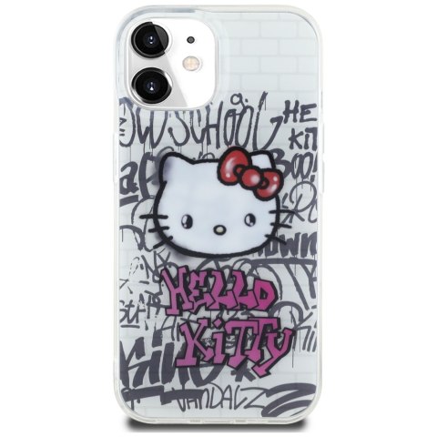 Hello Kitty HKHCP15SHDGPHT iPhone 15 6.1" biały/white hardcase IML Kitty On Bricks Graffiti