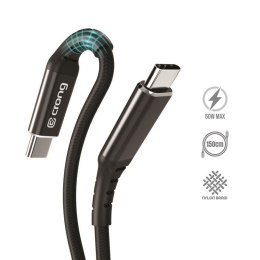 Kabel 60W z USB-C na USB-C w oplocie 150cm (czarny)