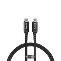 Kabel 60W z USB-C na USB-C w oplocie 150cm (czarny)