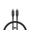 Kabel MFi z USB-C na Lightning w oplocie 150cm (czarny)