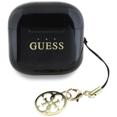Słuchawki TWS Guess Glossy Effect Printed Classic Logo & Charm czarny