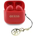 Słuchawki TWS Guess Glossy Effect Printed Classic Logo & Charm czerwony