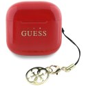 Słuchawki TWS Guess Glossy Effect Printed Classic Logo & Charm czerwony