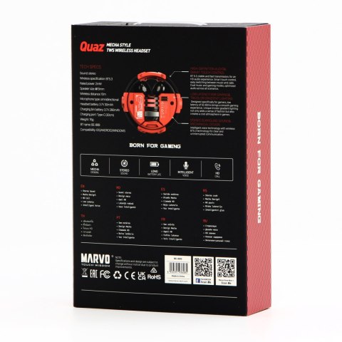 Marvo QUAZ, Słuchawki TWS, USB-C