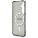 Etui Guess Glitter Circle Classic Logo MagSafe do Samsung Galaxy S25 czarny