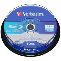Płyty Blue-ray Verbatim 25GB 6X BD-R SL 10szt biały 43742