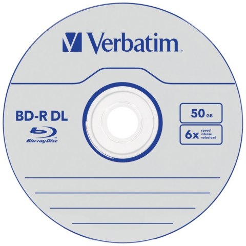Płyty Blue-ray Verbatim 50GB 6X BD-R DL 5szt szary 43748