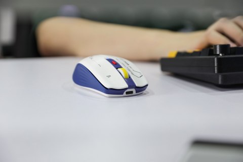 Mysz bezprzewodowa, Marvo DUKE 20, niebiesko-biały, optyczna, 4800DPI