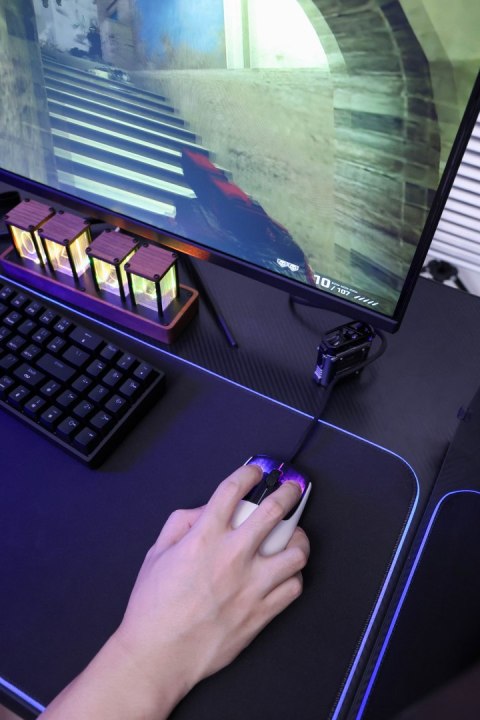 Mysz przewodowa USB, Marvo M727, biała, optyczna, 12000DPI