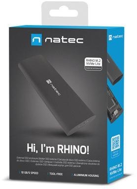 Obudowa na dysk SSD Natec Rhino M.2 NVME Lite USB-C 3.1 Gen.2 aluminium