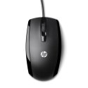 HP mysz X500 Wired mouse, 800DPI, optyczna, 3kl., 1 scroll, przewodowa USB, czarna, Apple Mac OS X, Microsoft Windows Vista /XP/