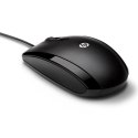 HP mysz X500 Wired mouse, 800DPI, optyczna, 3kl., 1 scroll, przewodowa USB, czarna, Apple Mac OS X, Microsoft Windows Vista /XP/