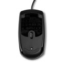 HP mysz X500 Wired mouse, 800DPI, optyczna, 3kl., 1 scroll, przewodowa USB, czarna, Apple Mac OS X, Microsoft Windows Vista /XP/