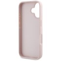 Etui Guess Grained Big 4G Logo Small Classic Logo do iPhone 16 różowy