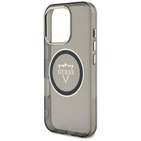 Etui Guess IML Metal Mountain Logo MagSafe do iPhone 16 Pro Max czarny